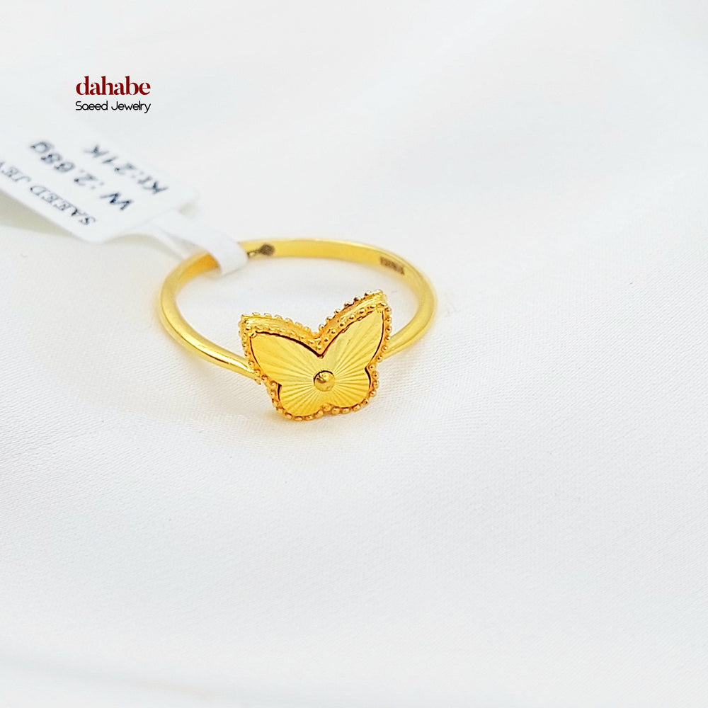 Deluxe Butterfly Ring Made of 21K Gold by Saeed Jewelry 