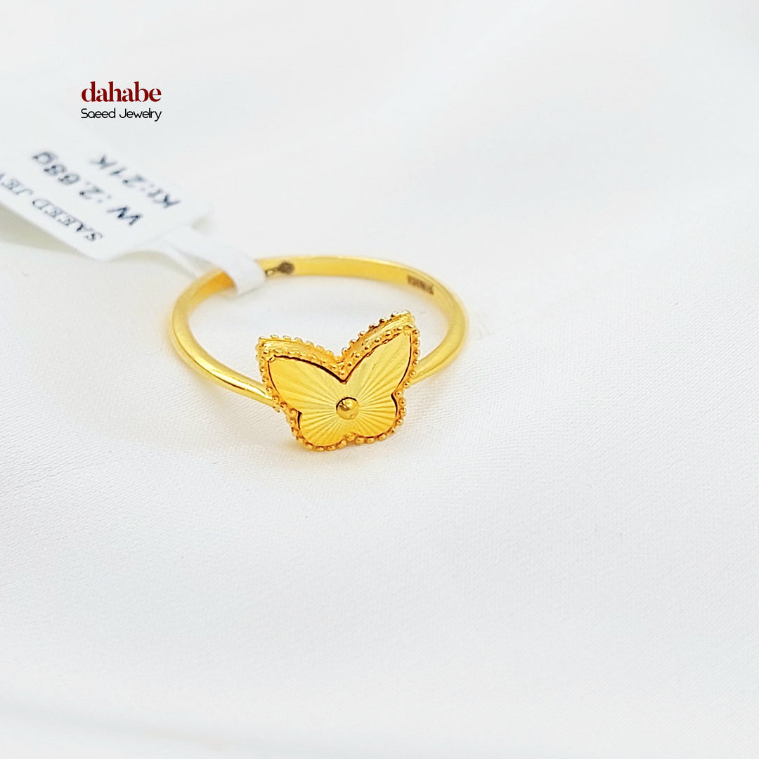 Deluxe Butterfly Ring Made of 21K Gold by Saeed Jewelry 