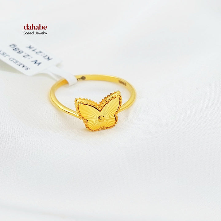 Deluxe Butterfly Ring Made of 21K Gold by Saeed Jewelry 