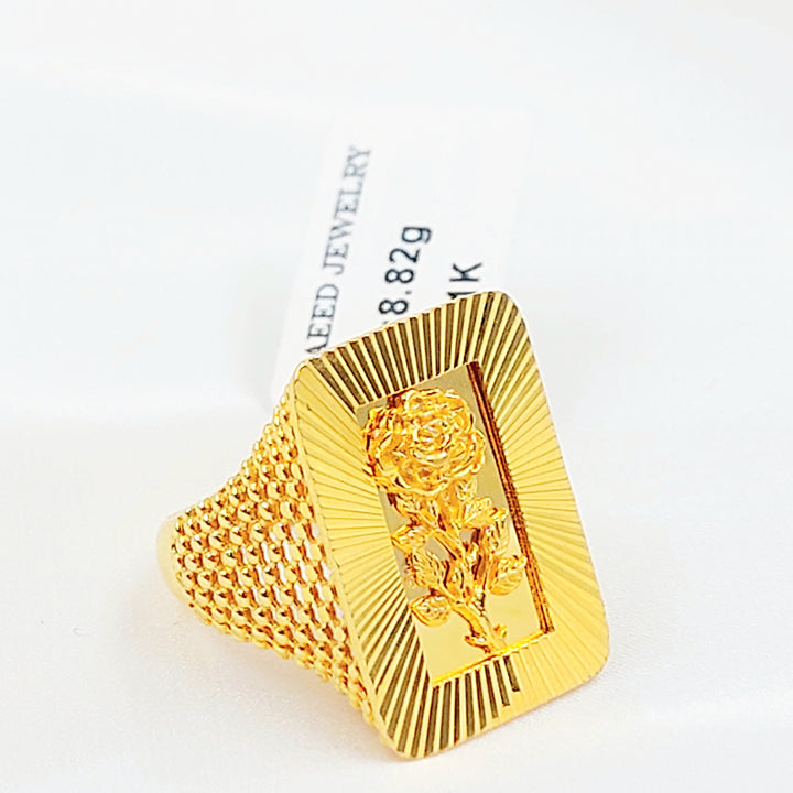 Deluxe Ounce Ring Made of 21K Gold by Saeed Jewelry 