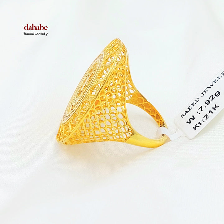 Deluxe Rashadi Ring Made of 21K Gold by Saeed Jewelry 