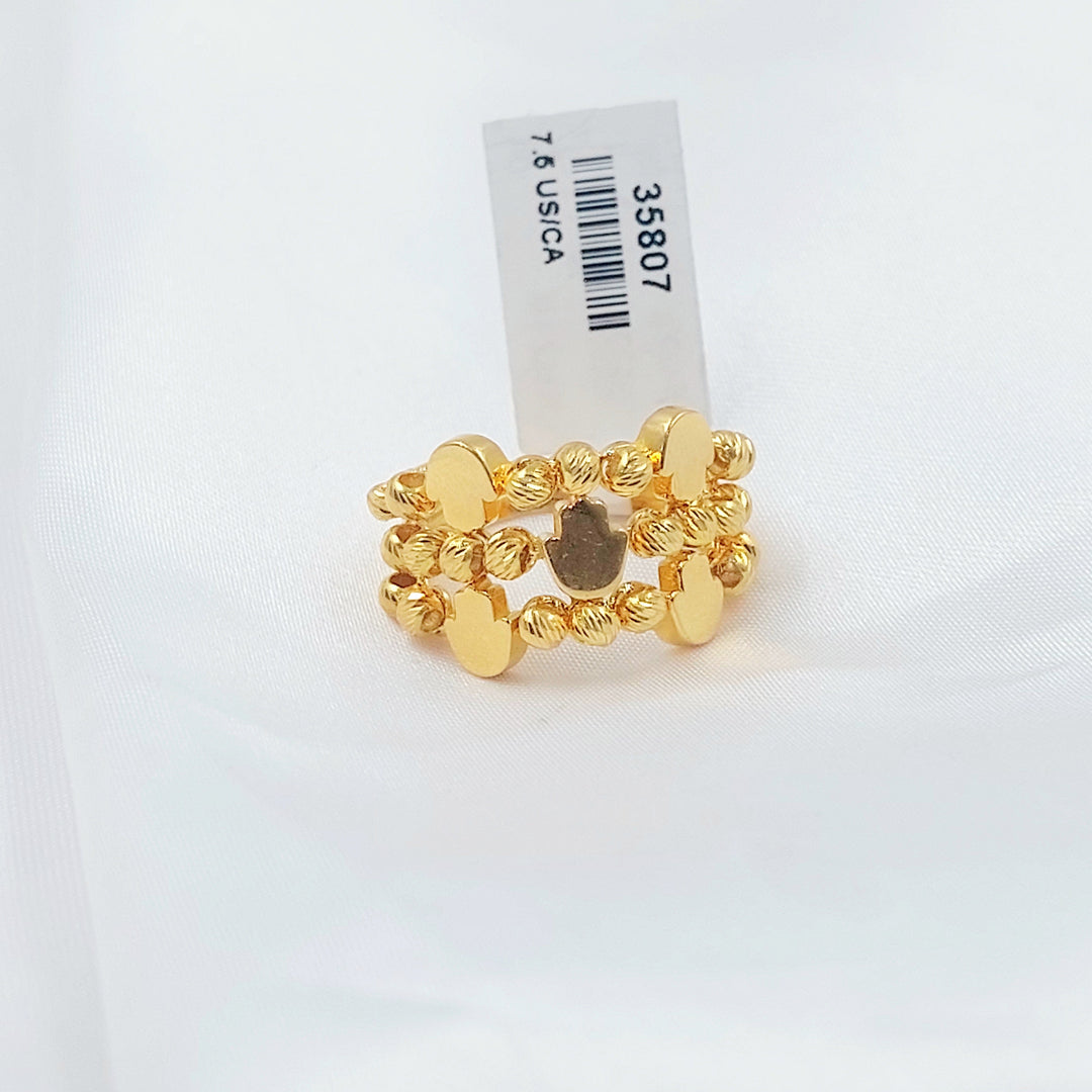 Deluxe Balls Ring Made of 21K Gold by Saeed Jewelry 