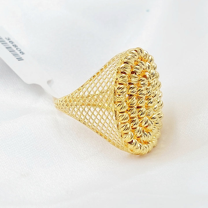 Deluxe Balls Ring Made of 21K Gold by Saeed Jewelry 