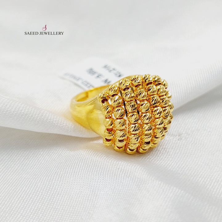 21K Gold Deluxe Balls Ring by Saeed Jewelry - Image 1