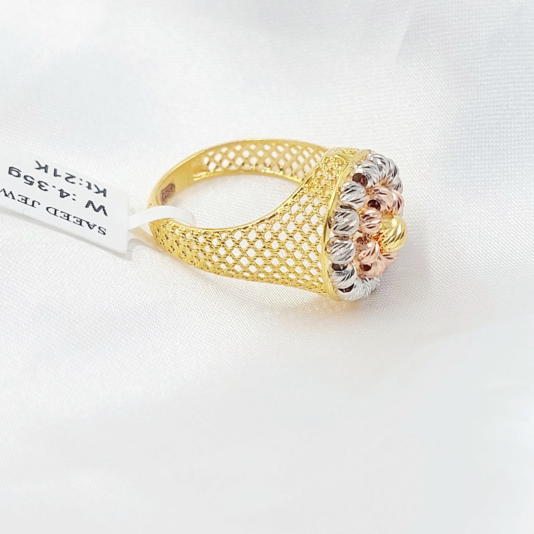 Deluxe Balls Ring Made of 21K Gold by Saeed Jewelry 