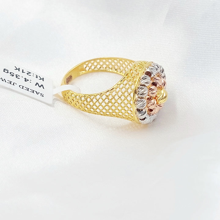 Deluxe Balls Ring Made of 21K Gold by Saeed Jewelry 