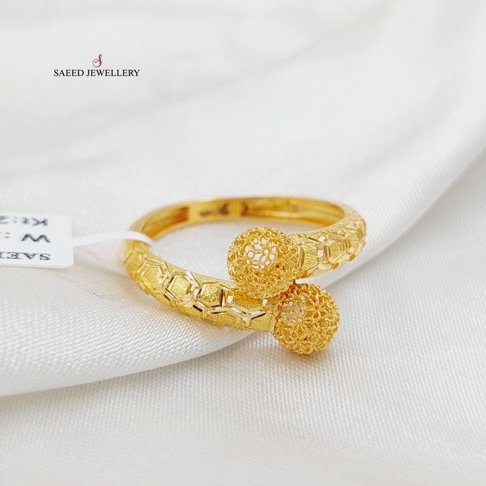 21K Gold Deluxe Balls Ring by Saeed Jewelry - Image 2