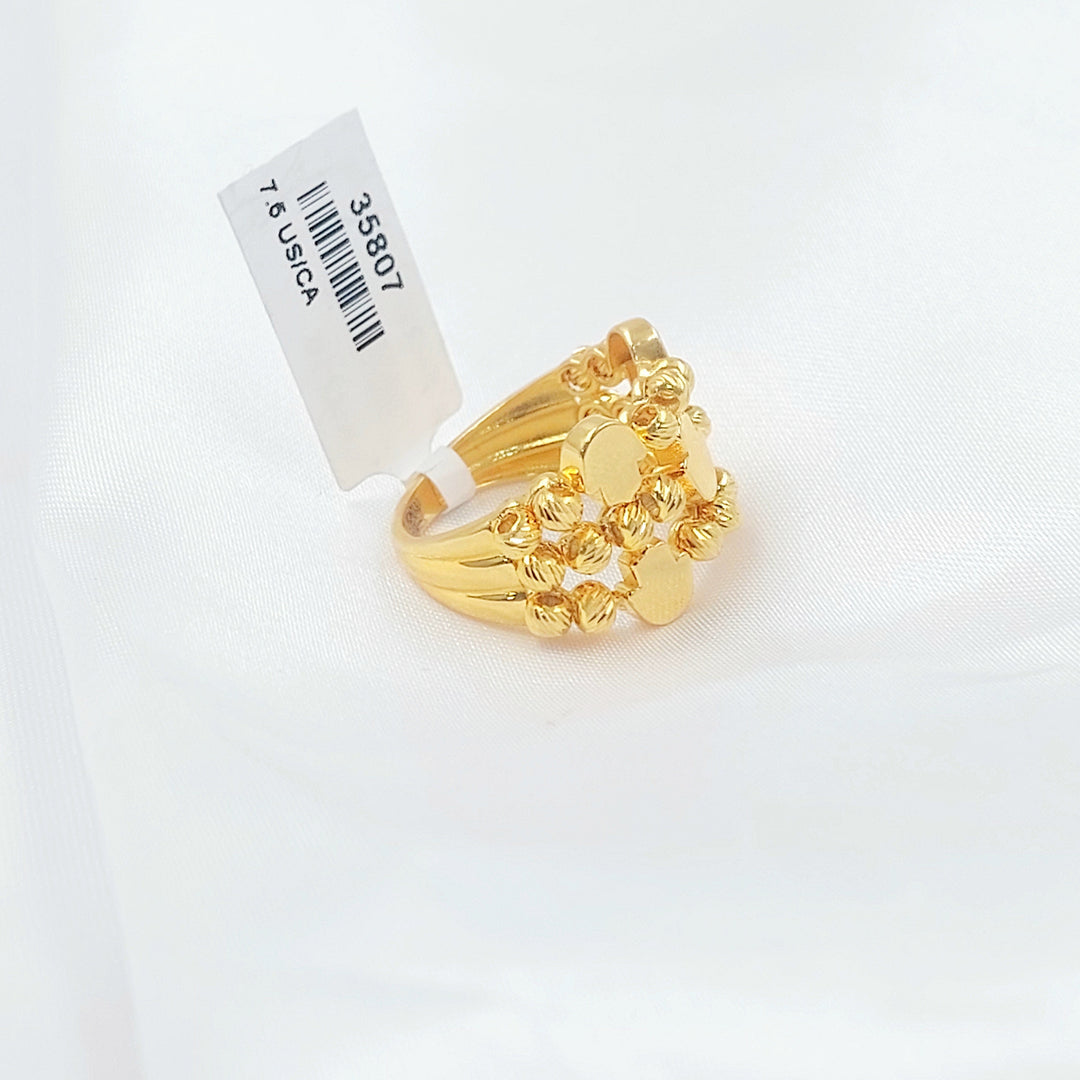 Deluxe Balls Ring Made of 21K Gold by Saeed Jewelry 