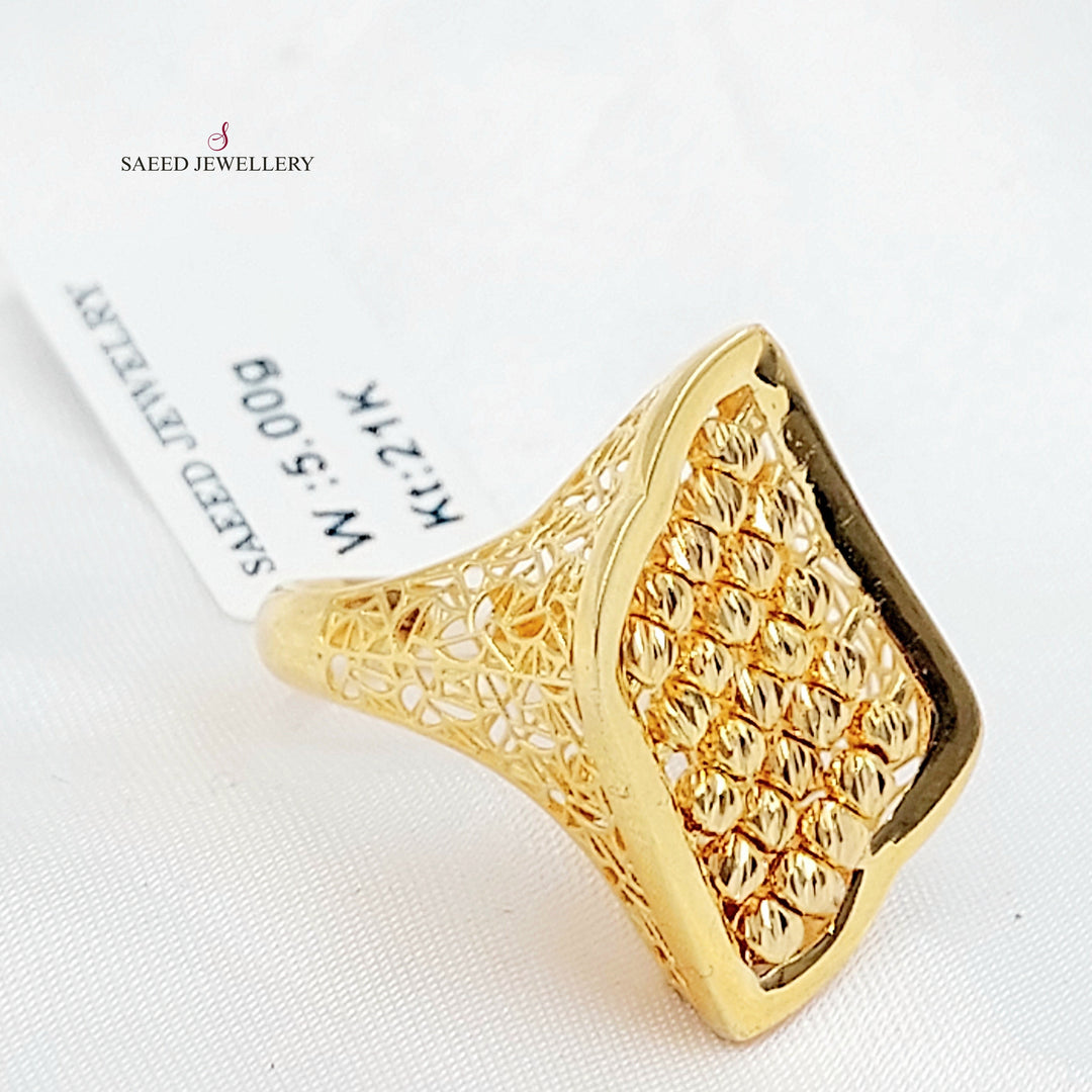 21K خاتم طابات اكسترا-مجوهرات الشيخ سعيد-Saeed Jewelry 