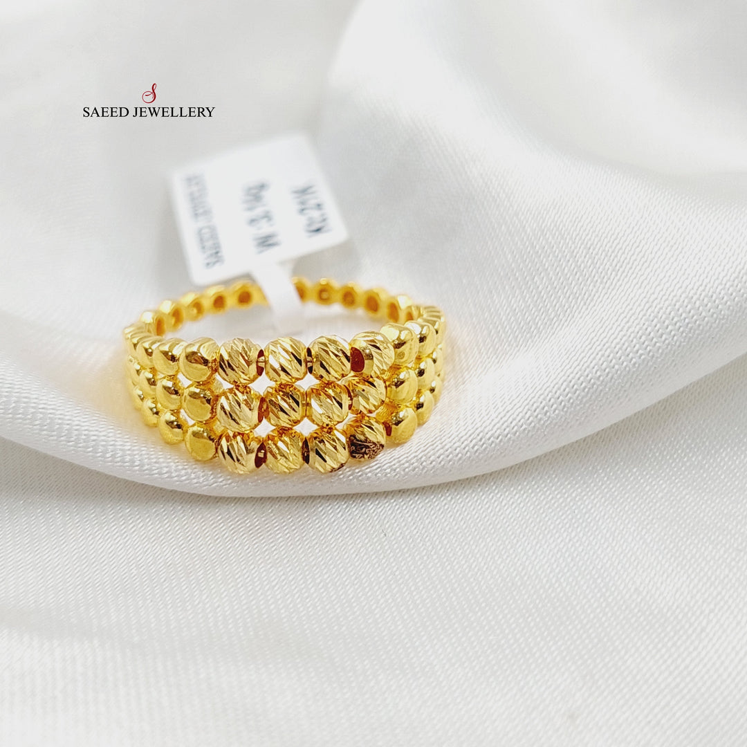 21K Gold Deluxe Balls Ring by Saeed Jewelry - Image 1