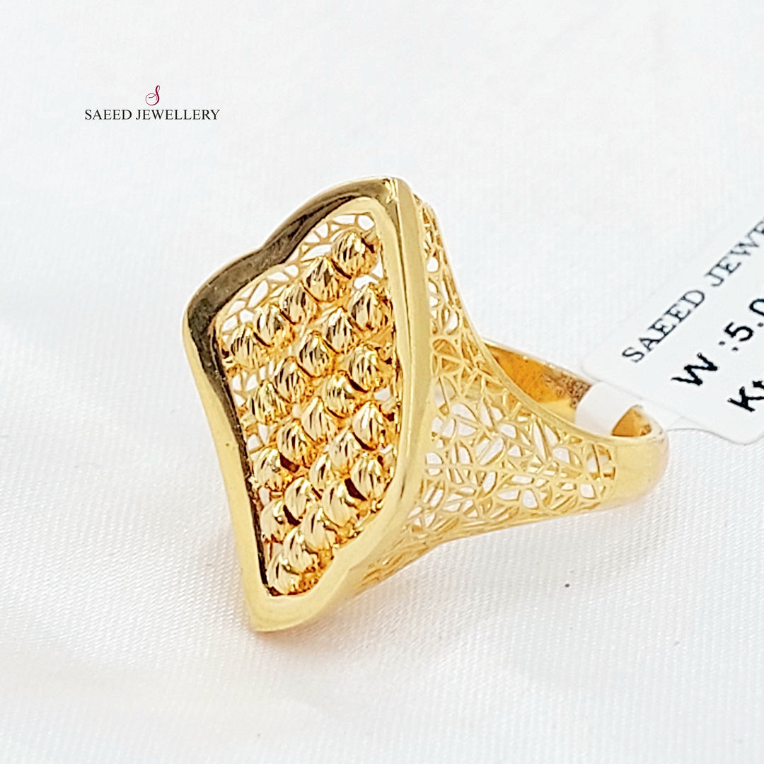 Deluxe Balls Ring Made of 21K Gold by Saeed Jewelry 