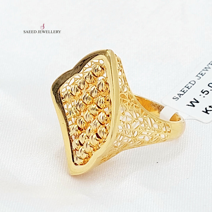 Deluxe Balls Ring Made of 21K Gold by Saeed Jewelry 