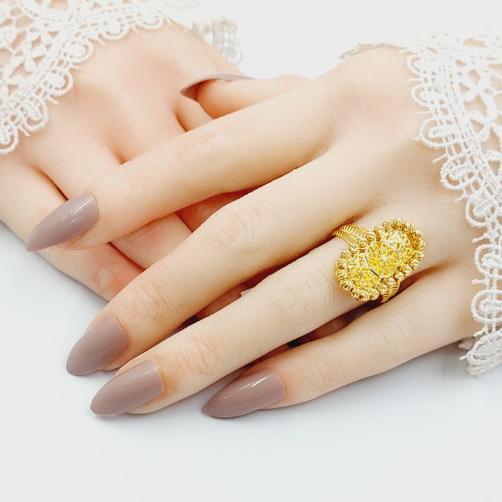 21K خاتم طابات اكسترا-مجوهرات الشيخ سعيد-Saeed Jewelry 