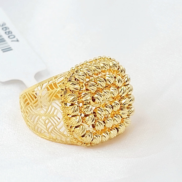 Deluxe Balls Ring Made of 21K Gold by Saeed Jewelry 