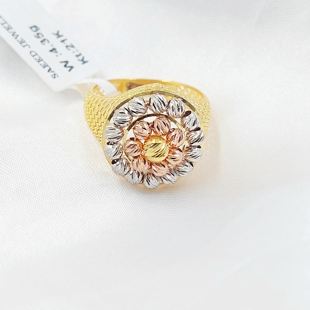 Deluxe Balls Ring Made of 21K Gold by Saeed Jewelry 