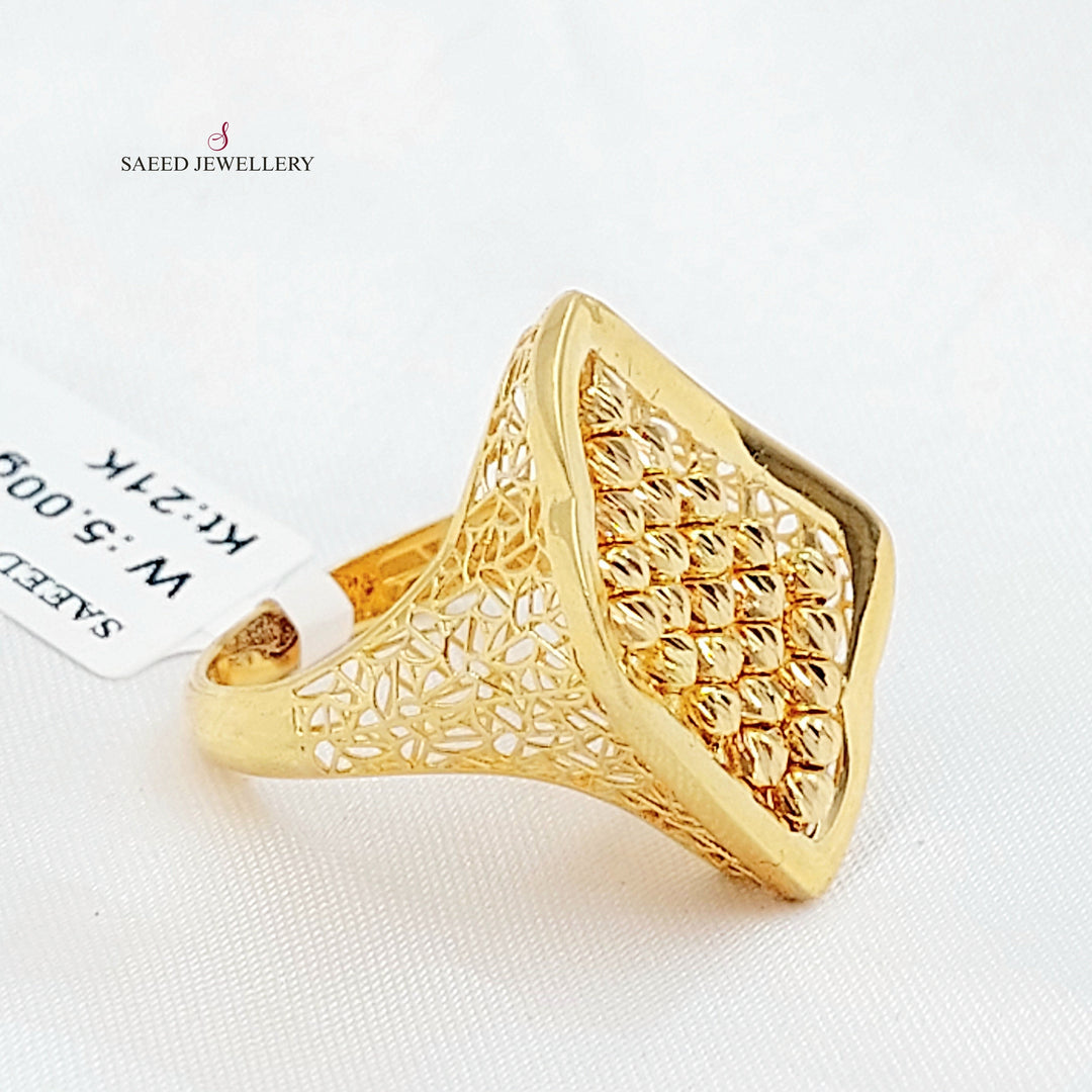 Deluxe Balls Ring Made of 21K Gold by Saeed Jewelry 