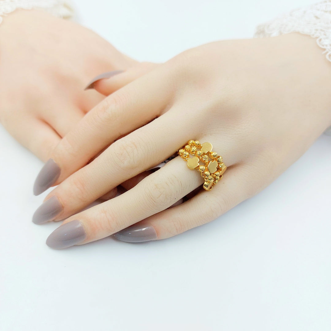 Deluxe Balls Ring Made of 21K Gold by Saeed Jewelry 