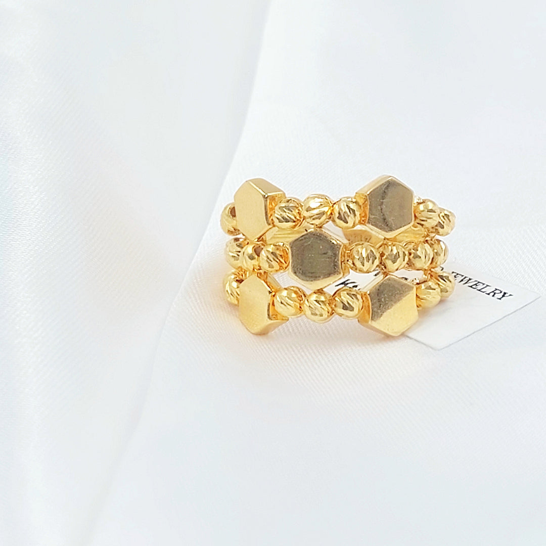 Deluxe Balls Ring Made of 21K Gold by Saeed Jewelry 