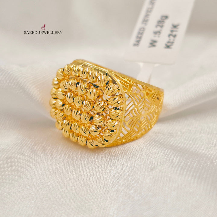 Deluxe Balls Ring Made of 21K Gold by Saeed Jewelry 