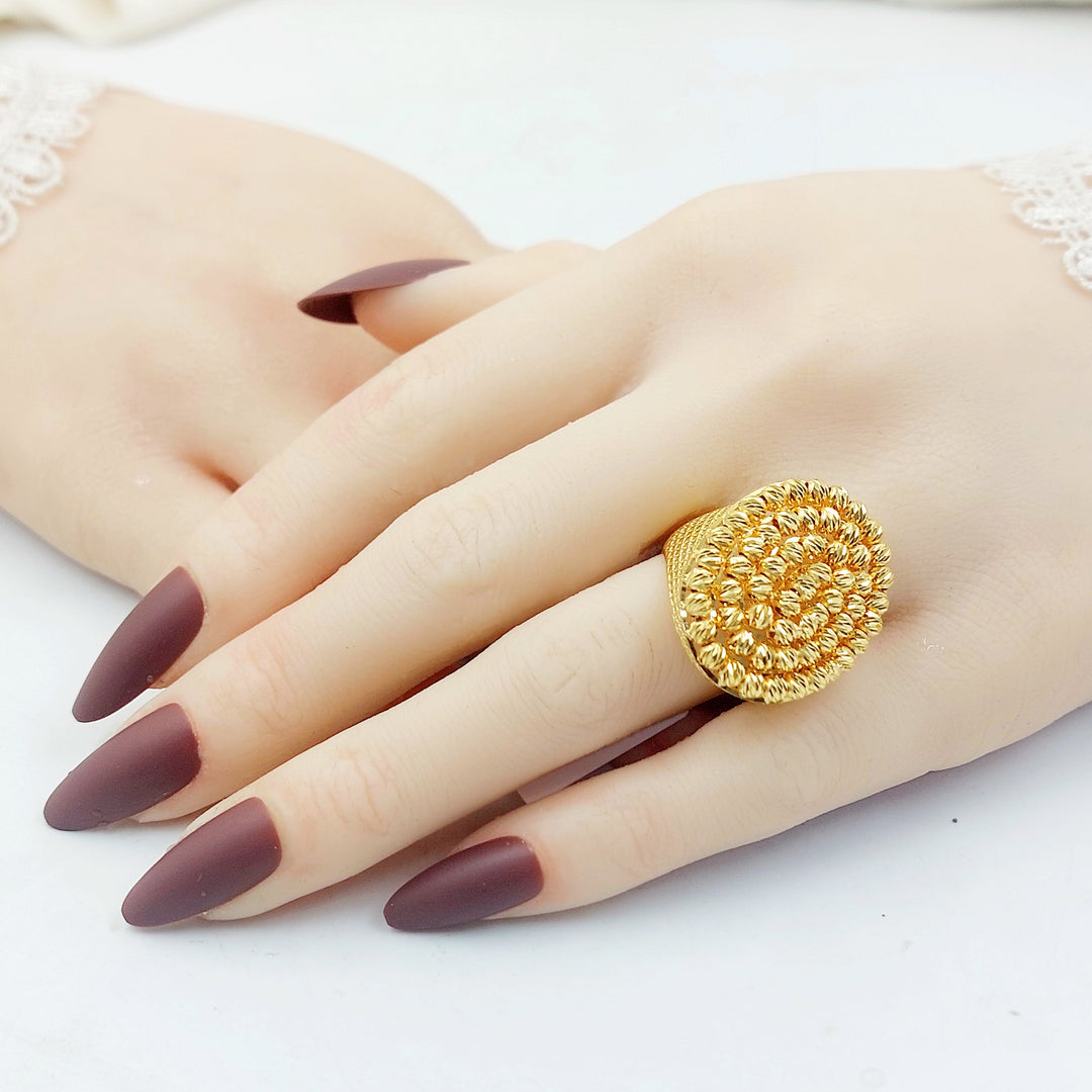 Deluxe Balls Ring Made of 21K Gold by Saeed Jewelry 