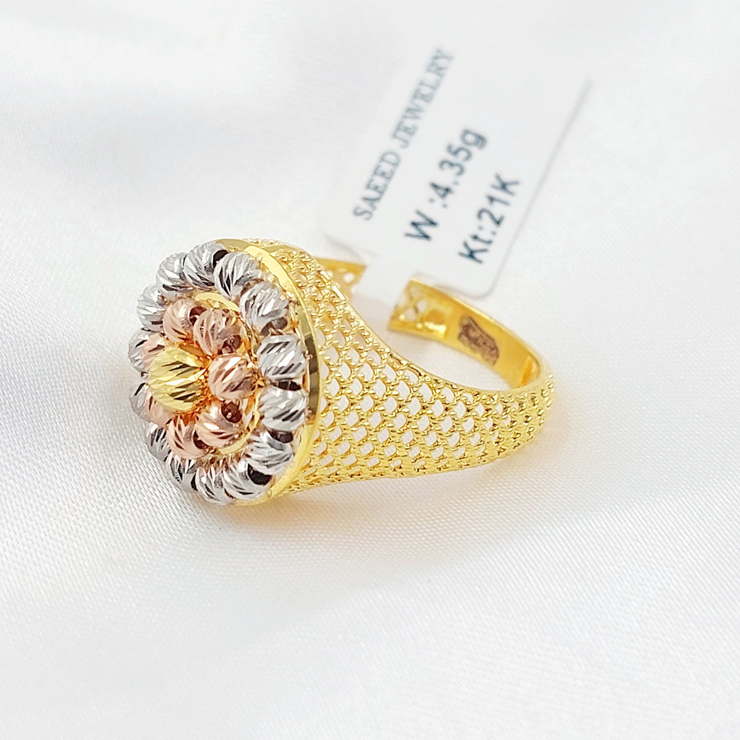 Deluxe Balls Ring Made of 21K Gold by Saeed Jewelry 