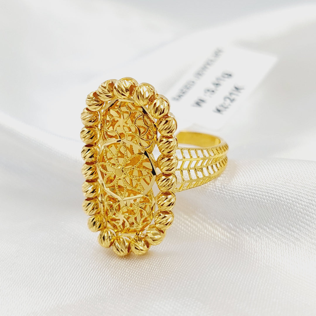 21K خاتم طابات اكسترا-مجوهرات الشيخ سعيد-Saeed Jewelry 