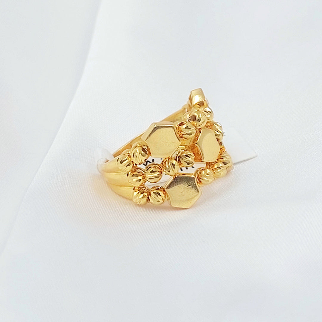 Deluxe Balls Ring Made of 21K Gold by Saeed Jewelry 