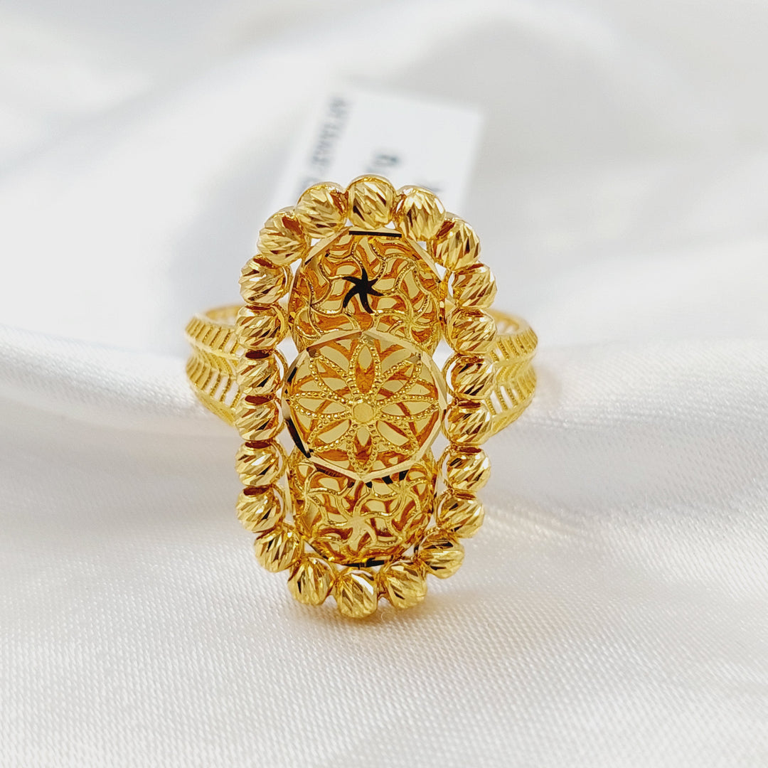 21K خاتم طابات اكسترا-مجوهرات الشيخ سعيد-Saeed Jewelry 