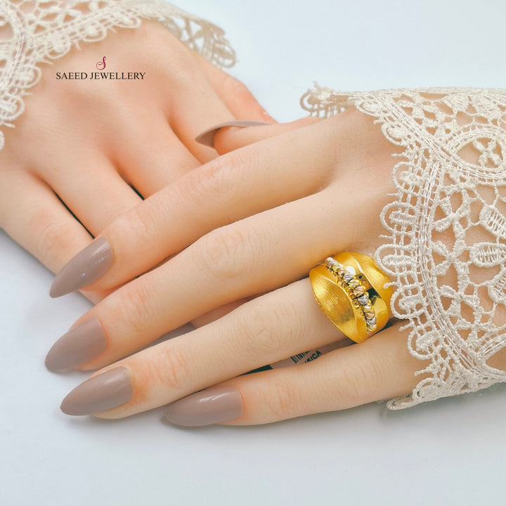 Deluxe Balls Ring Made of 21K Gold by Saeed Jewelry 