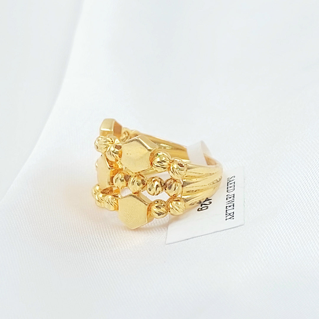 Deluxe Balls Ring Made of 21K Gold by Saeed Jewelry 