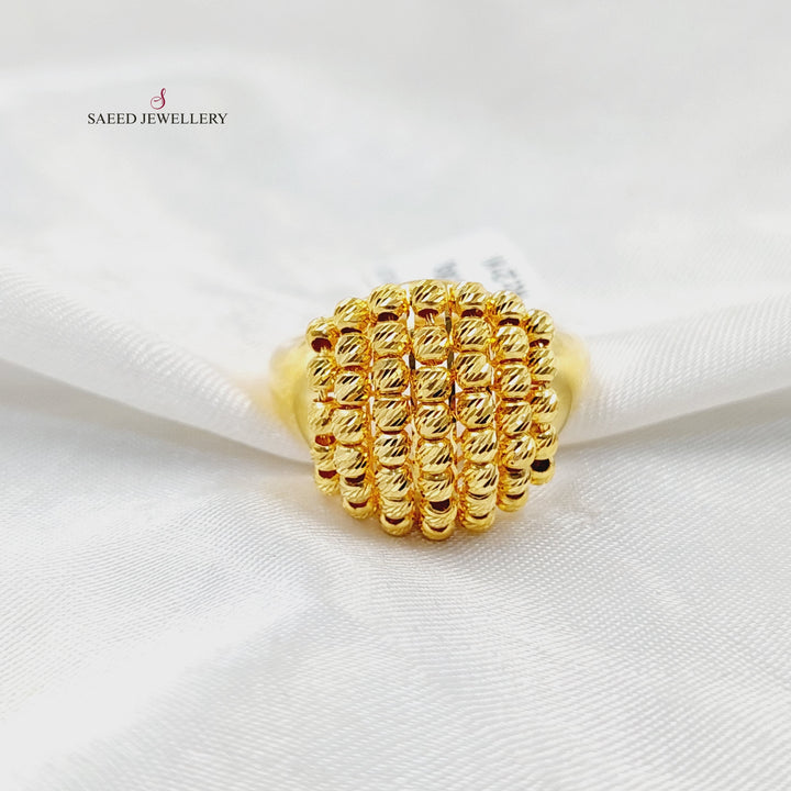 21K Gold Deluxe Balls Ring by Saeed Jewelry - Image 2