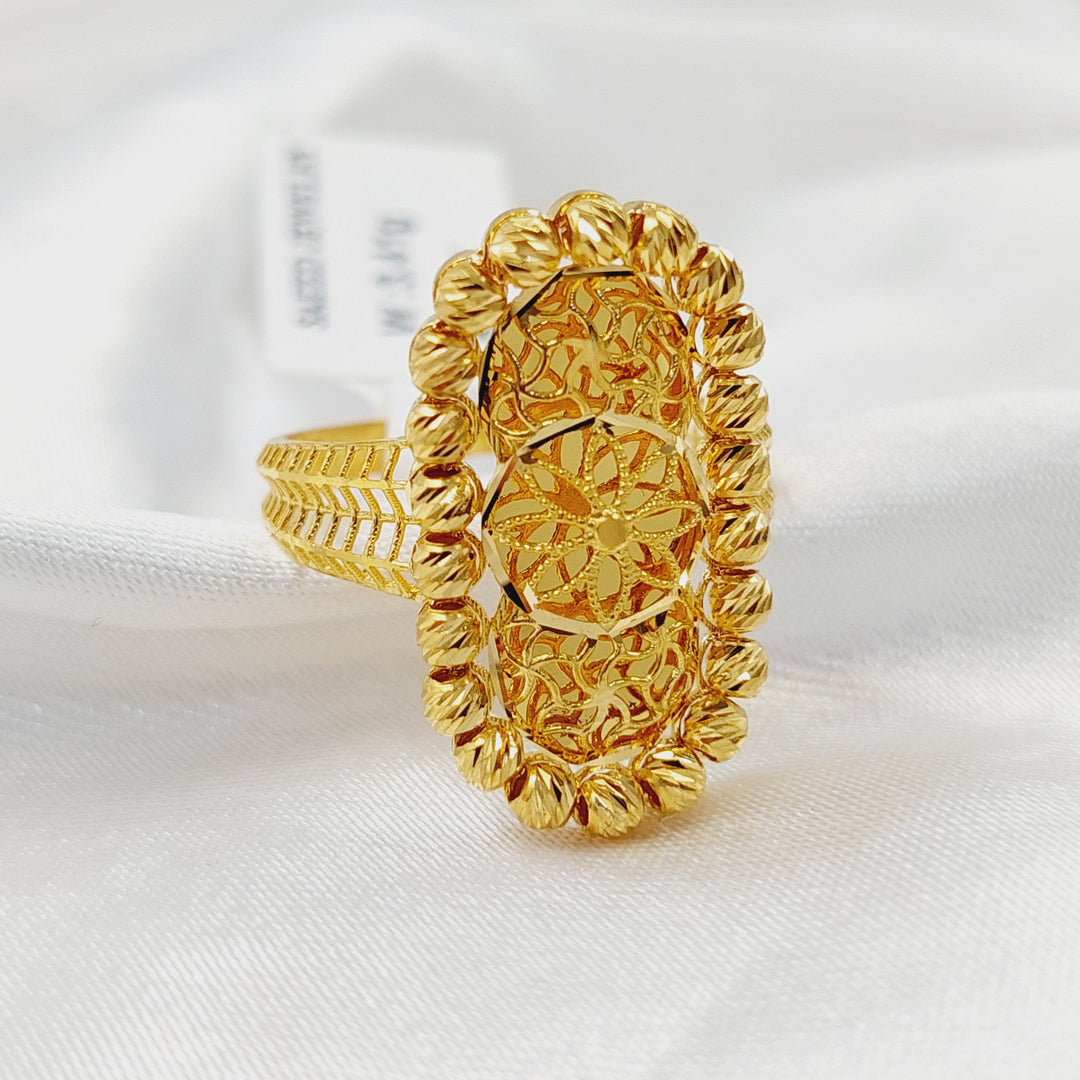 21K خاتم طابات اكسترا-مجوهرات الشيخ سعيد-Saeed Jewelry 