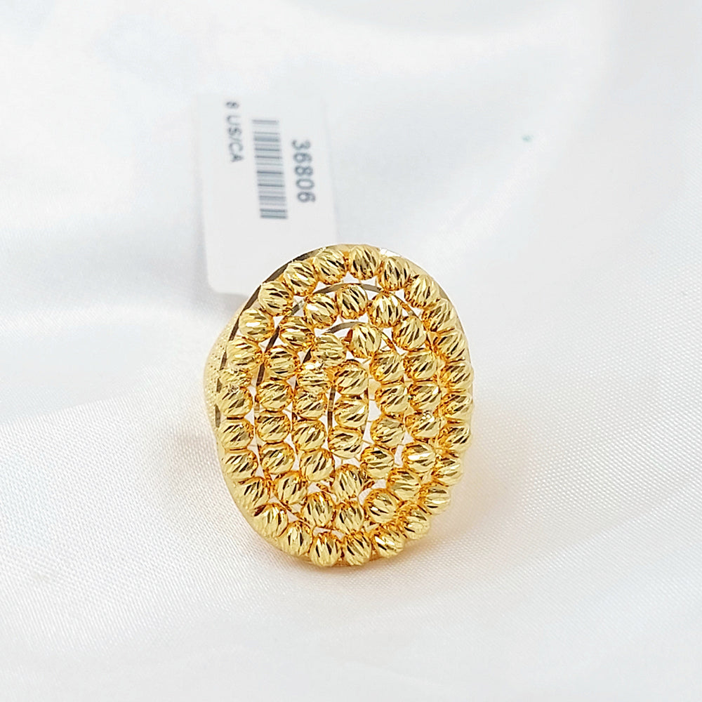 Deluxe Balls Ring Made of 21K Gold by Saeed Jewelry 