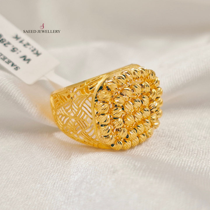 Deluxe Balls Ring Made of 21K Gold by Saeed Jewelry 