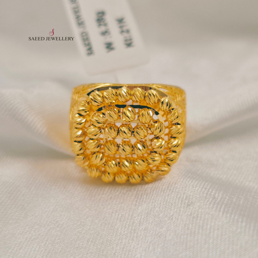 Deluxe Balls Ring Made of 21K Gold by Saeed Jewelry 