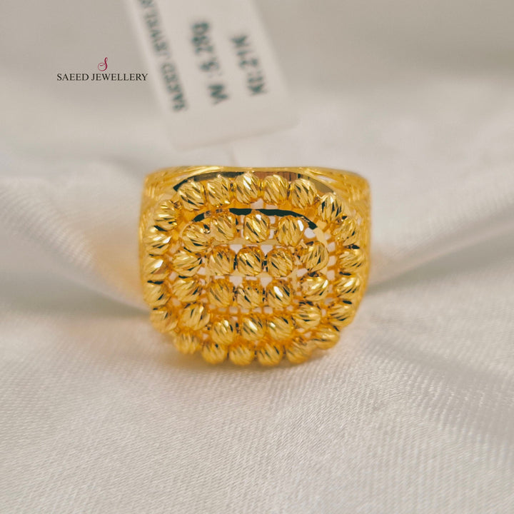 Deluxe Balls Ring Made of 21K Gold by Saeed Jewelry 
