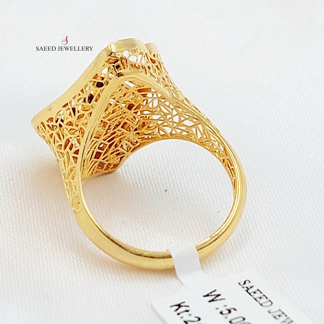 Deluxe Balls Ring Made of 21K Gold by Saeed Jewelry 