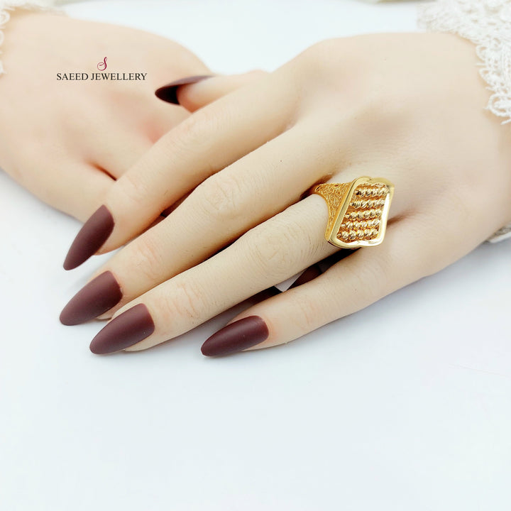 Deluxe Balls Ring Made of 21K Gold by Saeed Jewelry 
