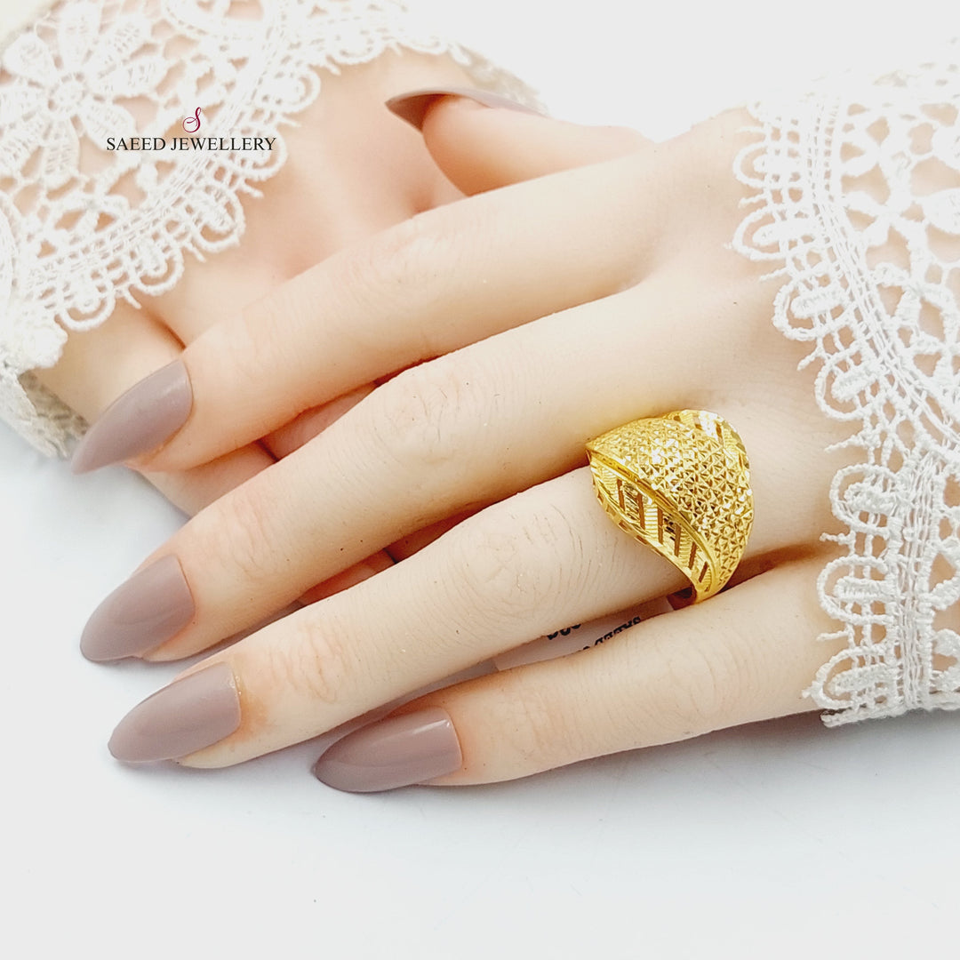 21K خاتم حزام اكسترا-مجوهرات الشيخ سعيد-Saeed Jewelry 