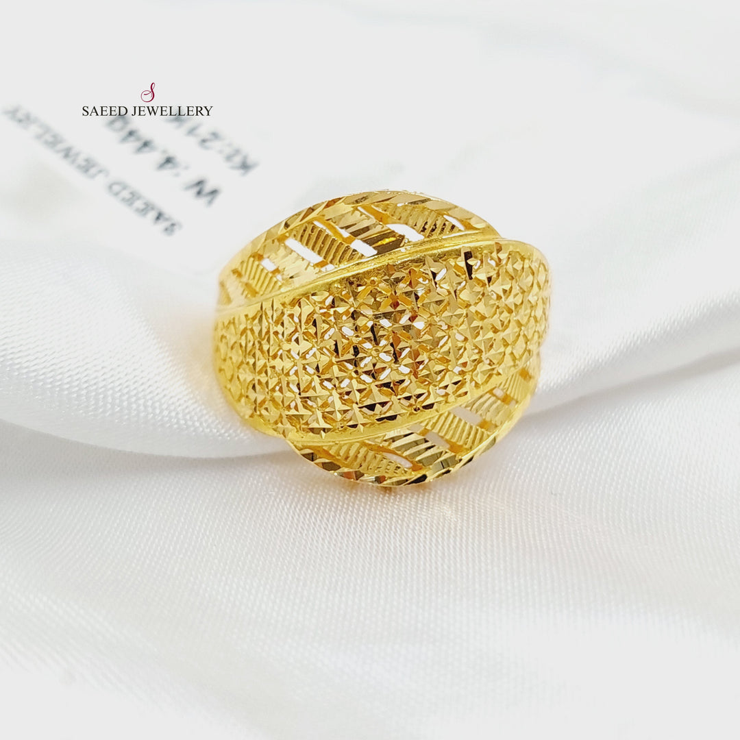 21K خاتم حزام اكسترا-مجوهرات الشيخ سعيد-Saeed Jewelry 