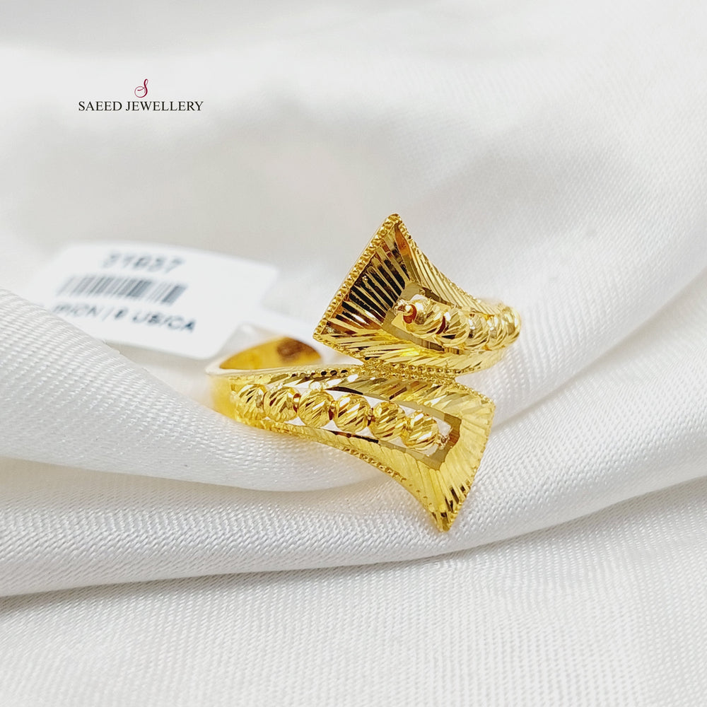 21K Gold Deluxe Belt Ring by Saeed Jewelry - Image 2