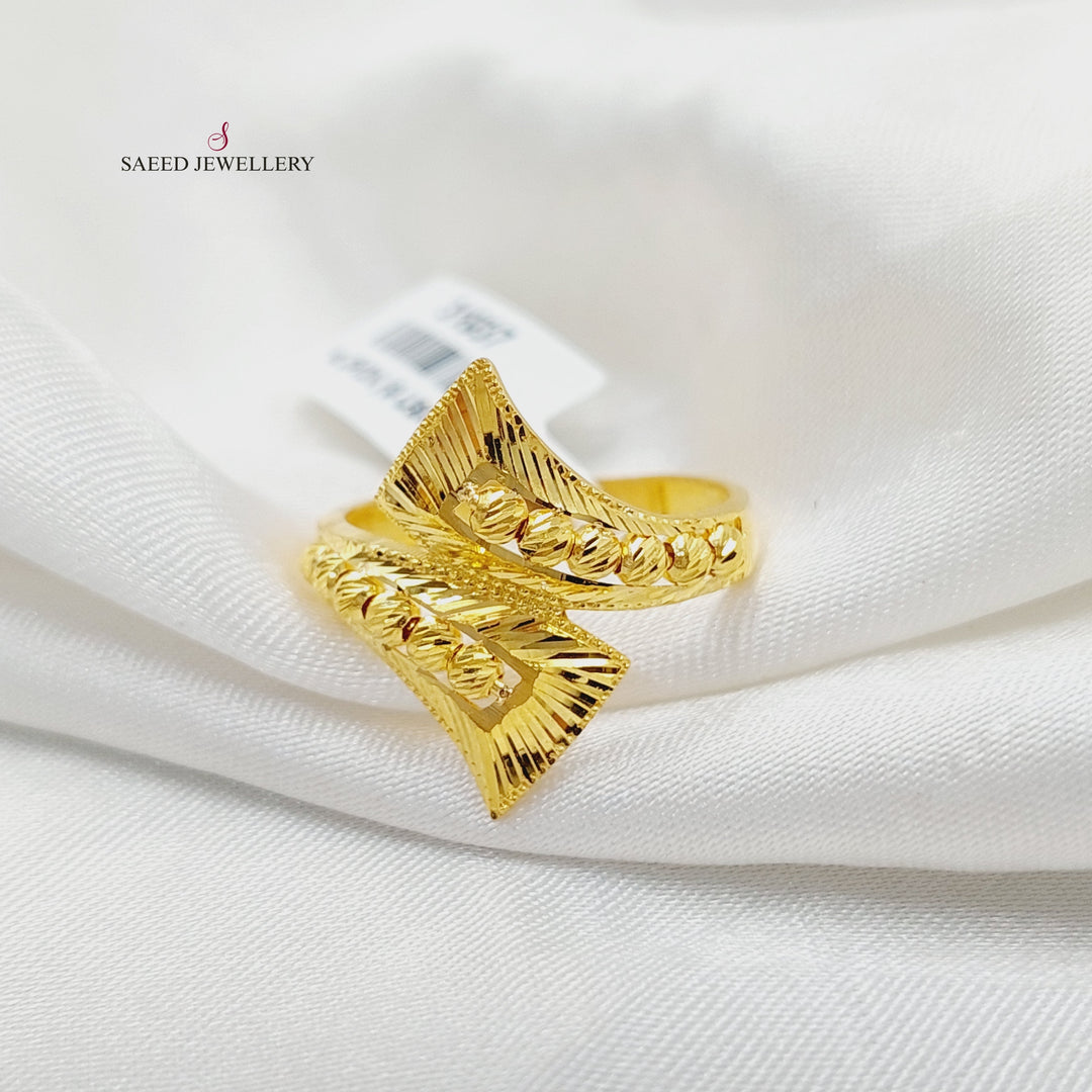 21K Gold Deluxe Belt Ring by Saeed Jewelry - Image 1