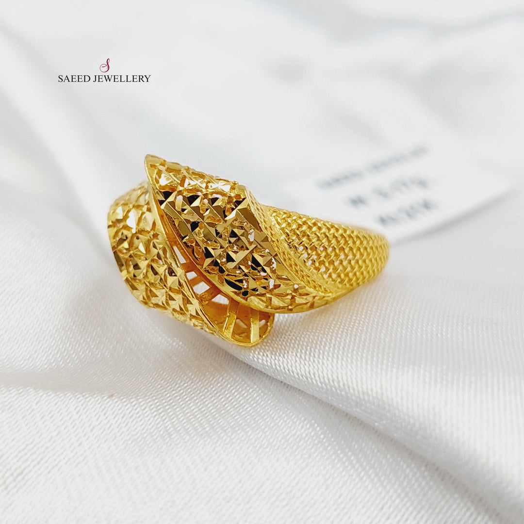 21K خاتم حزام اكسترا-مجوهرات الشيخ سعيد-Saeed Jewelry 