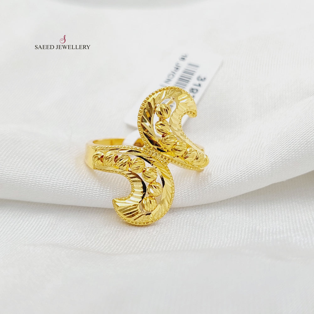 21K Gold Deluxe Belt Ring by Saeed Jewelry - Image 2