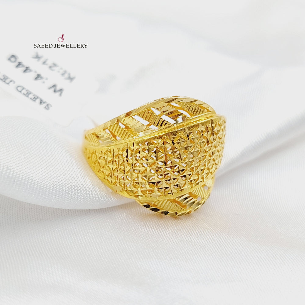 21K خاتم حزام اكسترا-مجوهرات الشيخ سعيد-Saeed Jewelry 