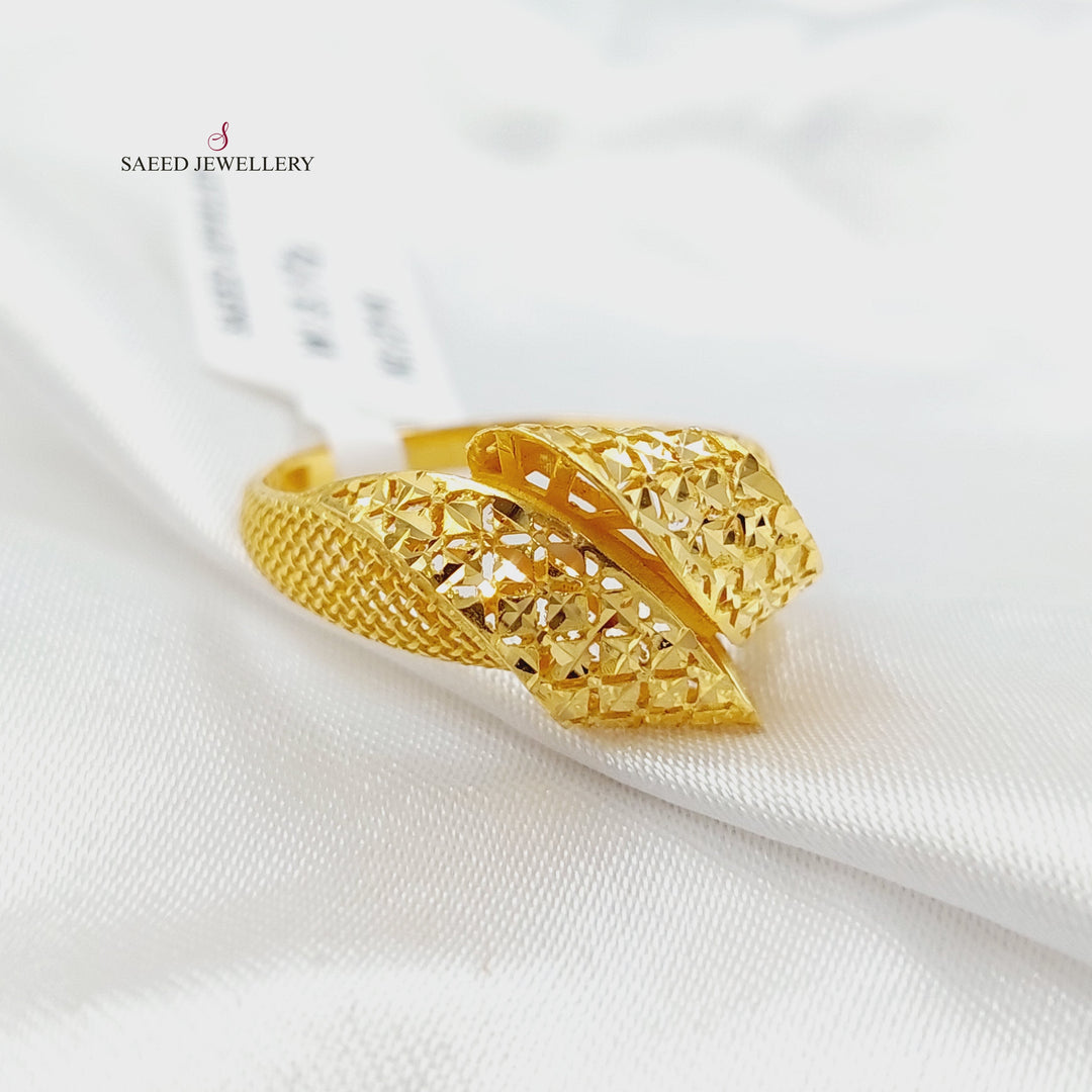 21K خاتم حزام اكسترا-مجوهرات الشيخ سعيد-Saeed Jewelry 