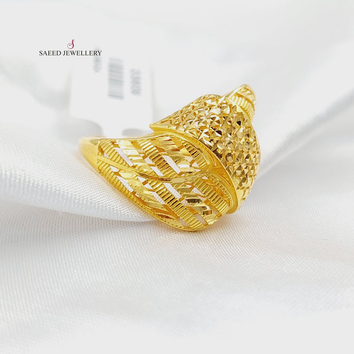 21K خاتم حزام اكسترا-مجوهرات الشيخ سعيد-Saeed Jewelry 