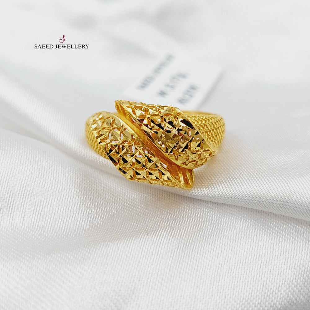 21K خاتم حزام اكسترا-مجوهرات الشيخ سعيد-Saeed Jewelry 