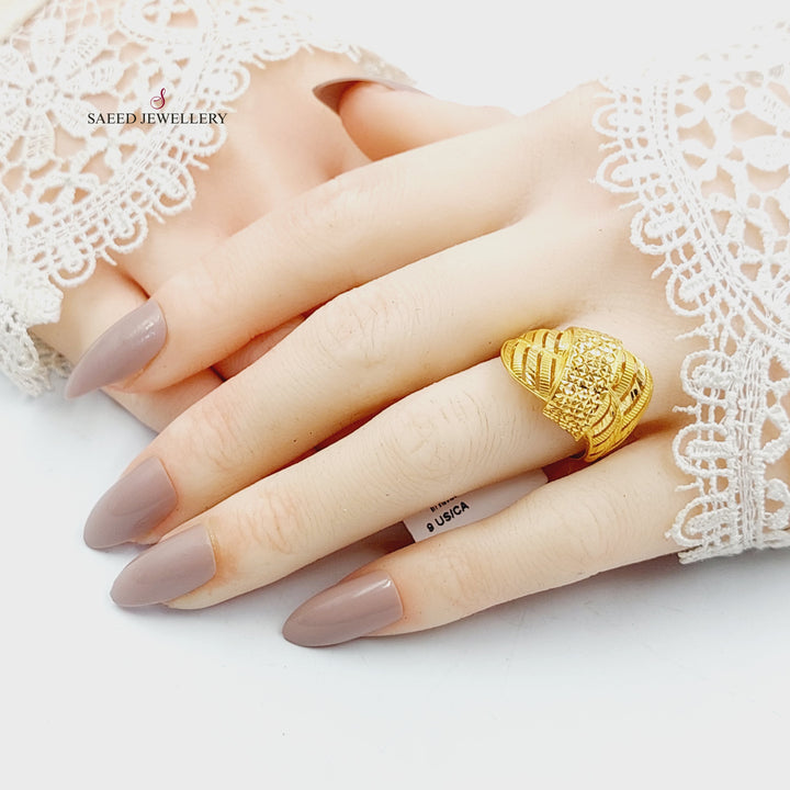 21K خاتم حزام اكسترا-مجوهرات الشيخ سعيد-Saeed Jewelry 