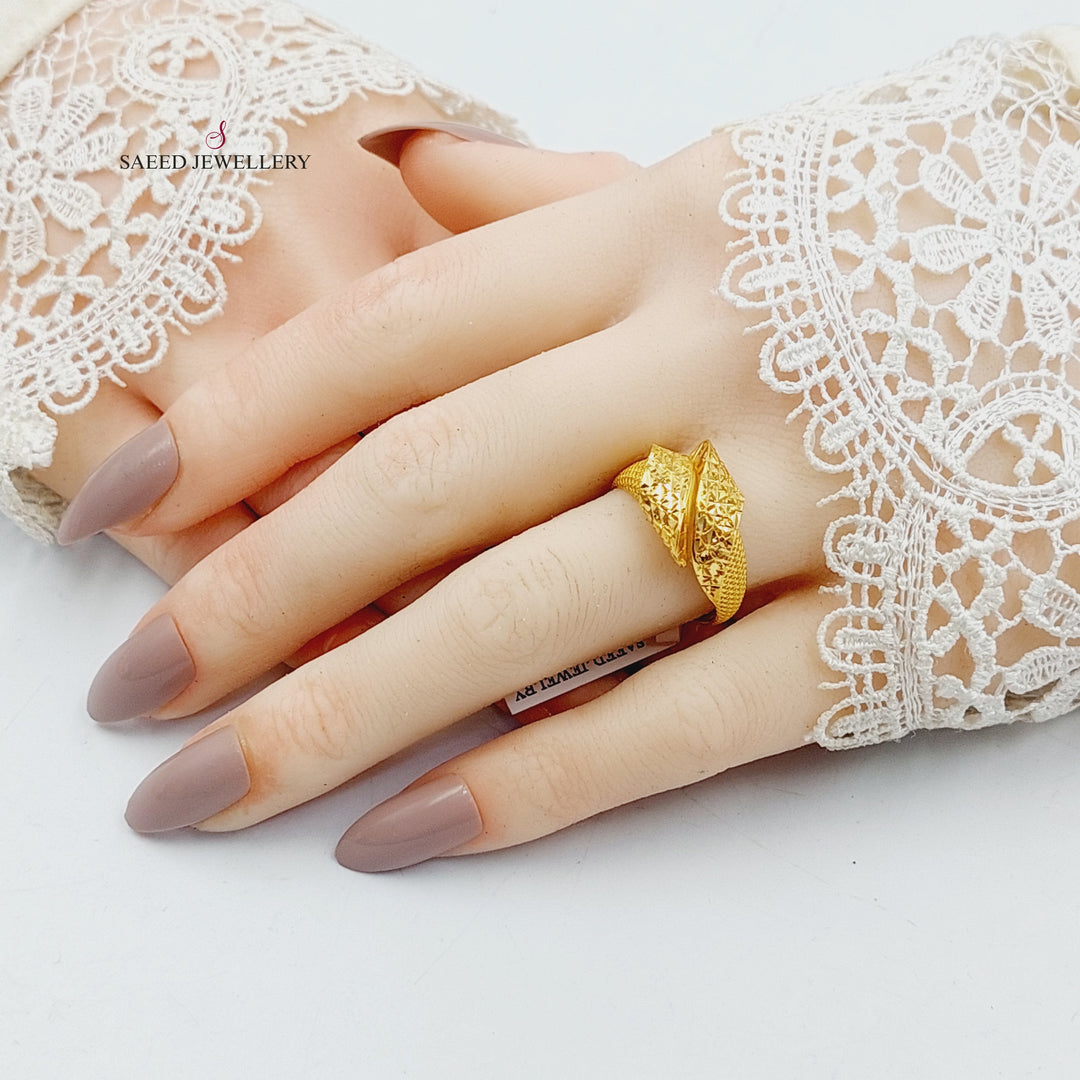 21K خاتم حزام اكسترا-مجوهرات الشيخ سعيد-Saeed Jewelry 